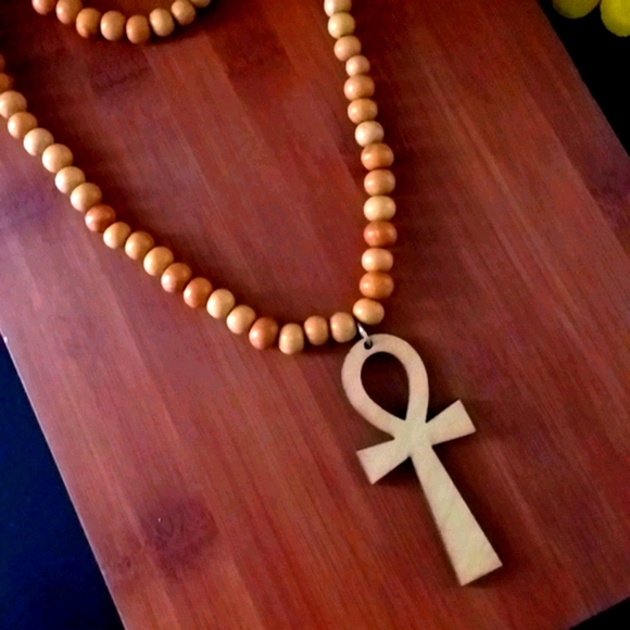 1PC Beautiful Mediation Bead Ankh Necklace - Picture 3 of 6